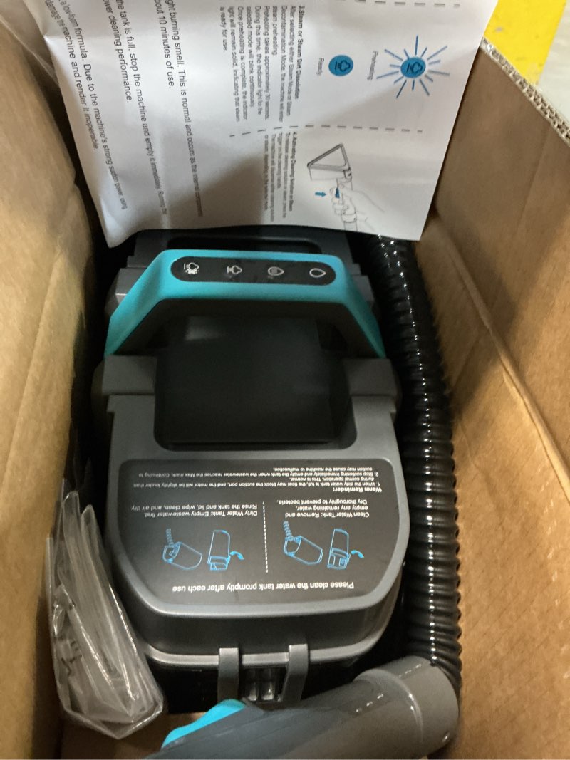 Condition photo showing Good Condition for starrybot portable carpet cleaner machine with steam and heating techology,18kpa powerful suction with versatile tools for pets, couch,spot cleaner for stairs/furniture/rug(gray)(ac0202)