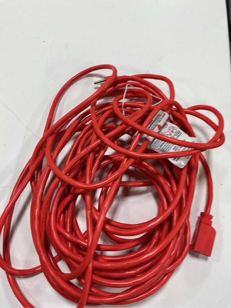 Condition photo showing As Is for project source 50-ft 16/3 3-prong outdoor sjtw light duty general extension cord