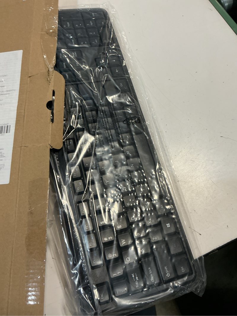 Condition photo showing Good Condition for amazon basics 2.4ghz wireless keyboard and mouse combo set, quiet and compact us layout, plug and play, unifying usb receiver, black