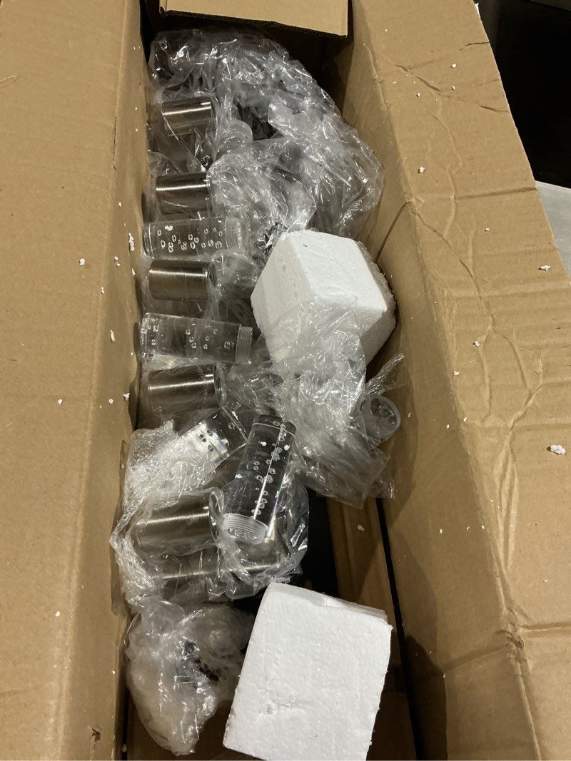 Condition photo showing As Is for volisun chrome bathroom light fixtures, modern stainless steel bathroom lighting fixtures over mirror, 4 light bathrooms vanity light, crystal vanity light for bathrooms-ul certificated(exclude bulb) polished chrome-square 4 light