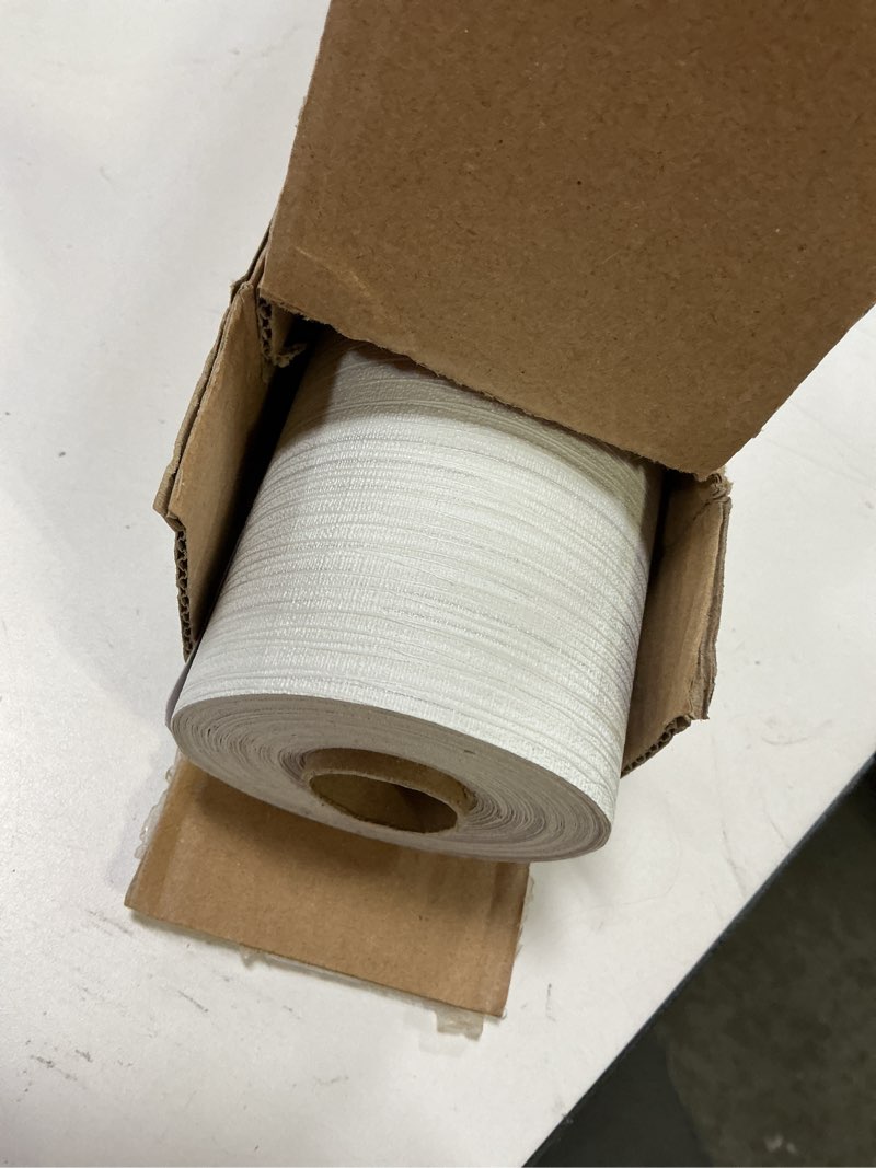 Condition photo showing Good Condition for Haimin Grasscloth Textured Wallpaper 24in X 393in Fabric Contact Paper White Wall Paper Linen Peel and Stick Self-Adhesive Thick Vinyl Embossed Film Wallpaper (White)