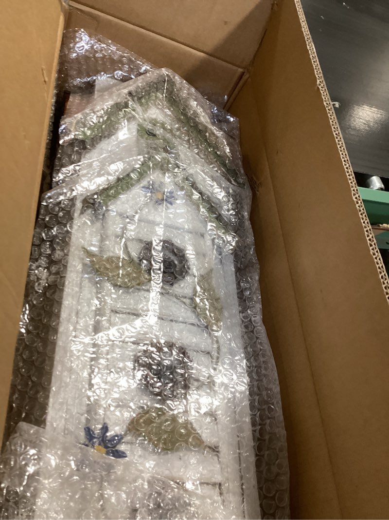 Condition photo showing Good Condition for glitzhome bird houses for outside,hand painted hanging bird house for outdoors, 24.25" h oversized 3-tiered villa decorative wooden bird houses large birdhouse for garden, washed white 24.25"h white