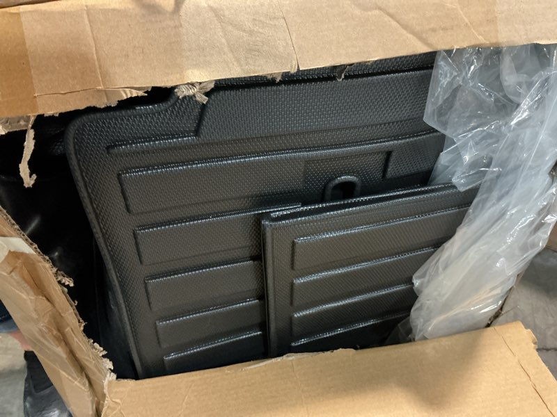 Condition photo showing As Is for compatible for 2023-2025 2026 toyota sequoia floor mats full set all weather vehicle accessories for 2023 2024 2025 2026 toyota sequoia floor mats & seat back cover & cargo liner (7 seater model) 93)fit for 2023-2025 sequoia