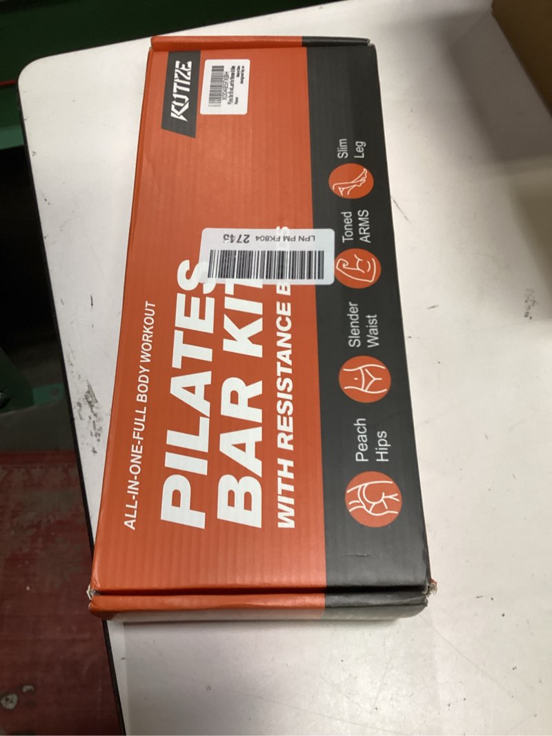 Condition photo showing New/Like New for Pilates Bar Kit with Resistance Bands, Pilates Equipment, Multifunctional Pilates Bar for Women & Men, Pilates kit for Hip, Back, Arm, Full-Body Workouts, Home Gym Strength Training Equipment 1-Orange