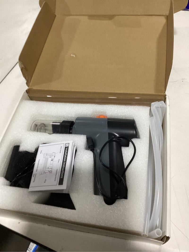 Condition photo showing New/Like New for vipaska electric aquarium gravel cleaner kit with high pressure strong suction, 6-in-1 multifunction fish tank vacuum cleaner and water changer for aquarium, gravel vacuum with sand filter tools deep black