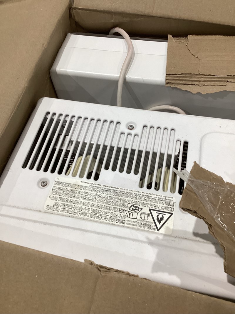 Condition photo showing As Is for midea 5,000 btu easycool small window air conditioner - cool up to 150 sq. ft. with easy-to-use mechanical controls and reusable filter, perfect for small bedroom, living room, home office