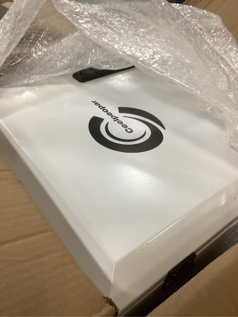 Condition photo showing Good Condition for Electric Vehicle Car Charger Cover Protector Compatible with Tesla, Wall Charging Station Box Indoor/Outdoor, Cable Cord Holder, Double Locks, EV Charger Enclosure for EV Charger, White