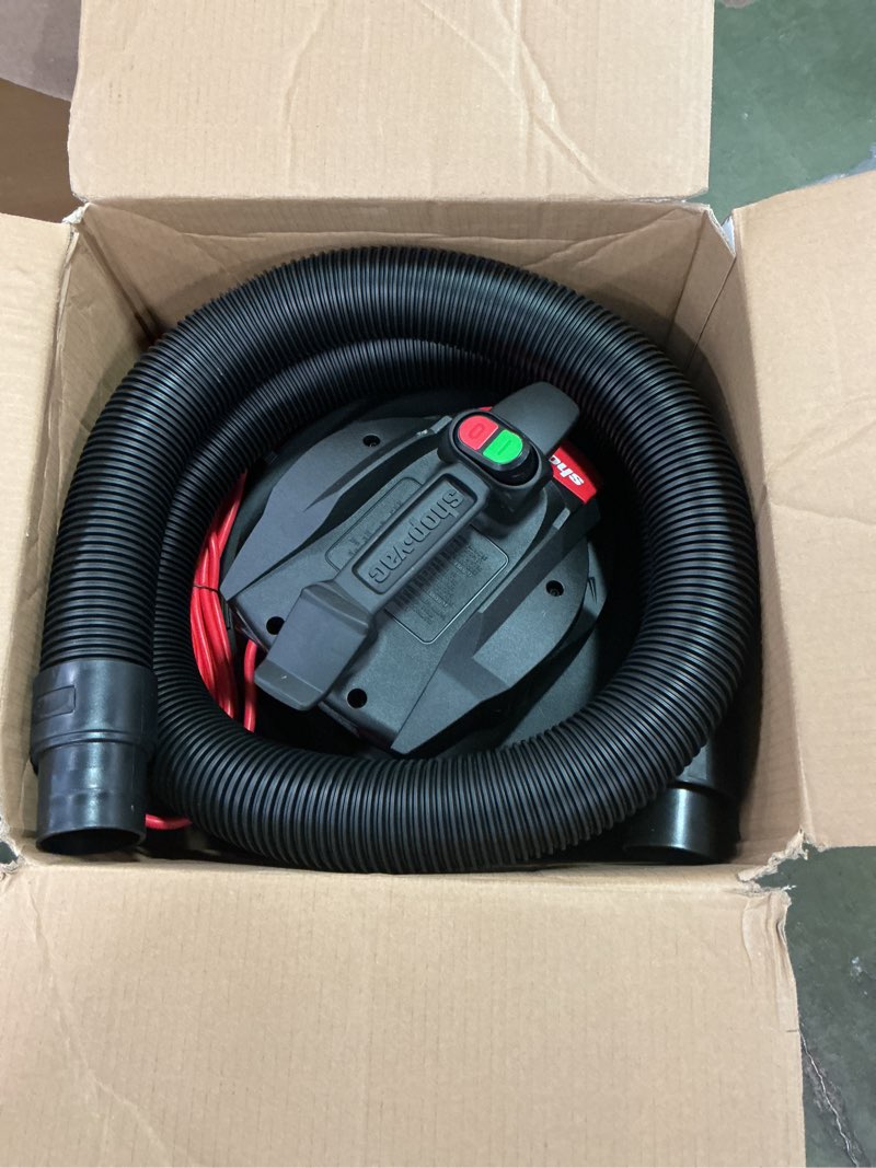 Condition photo showing Good Condition for Shop-Vac 12 Gallon 6.0 Peak HP Wet/Dry Vacuum, Stainless Steel Tank, 3 in 1 Function Portable Shop Vacuum with Attachments, Drain Port, Ideal for Jobsite, Garage & Workshop. 5926211