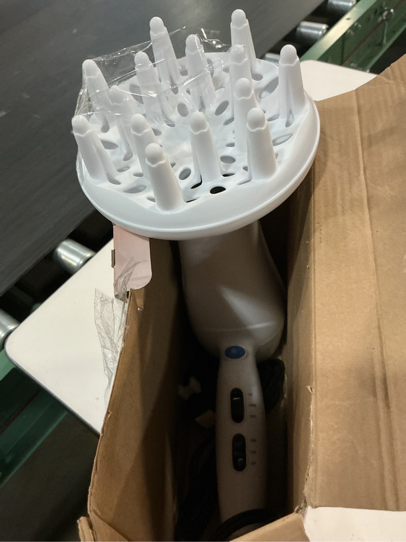 Condition photo showing As Is for conair double ceramic hair dryer with diffuser | blow dryer with ionic conditioning | includes diffuser and concentrator | amazon exclusive