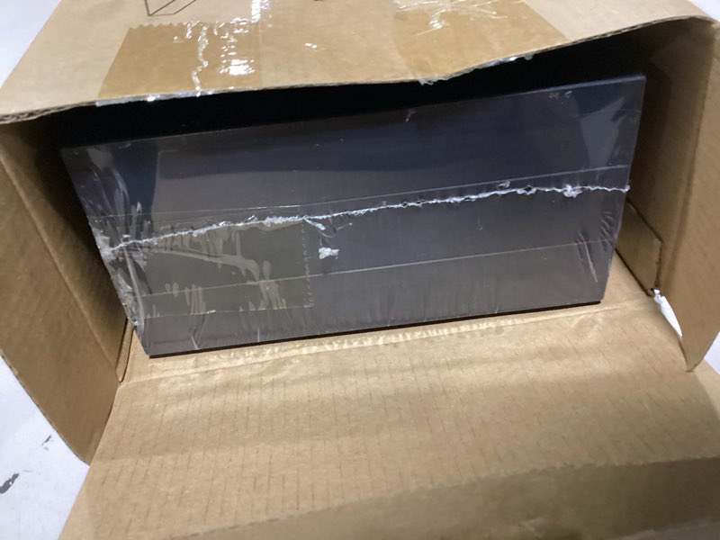 Condition photo showing New/Like New for BAYKA Floating Shelves for Wall, Wall Mounted Rustic Wood Shelves for Bathroom, Bedroom, Living Room, Kitchen, Hanging Shelf for Books/Storage/Room Decor with 22lbs Capacity (Black, Set of 3, 15.7in) A. Black - Universal Classic Style 3 15.7inches