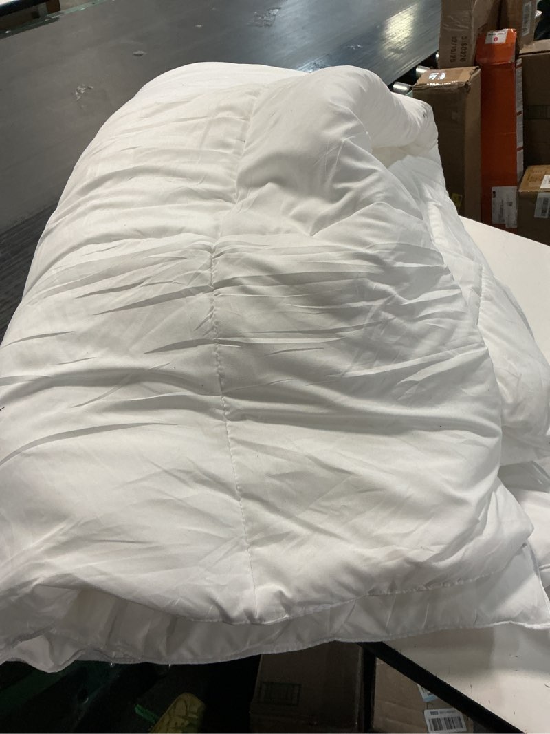 Condition photo showing As Is for Utopia Bedding Comforter Duvet Insert, Quilted Comforter with Corner Tabs, Box Stitched Down Alternative Comforters Queen Size (White) Queen (Pack of 1) White