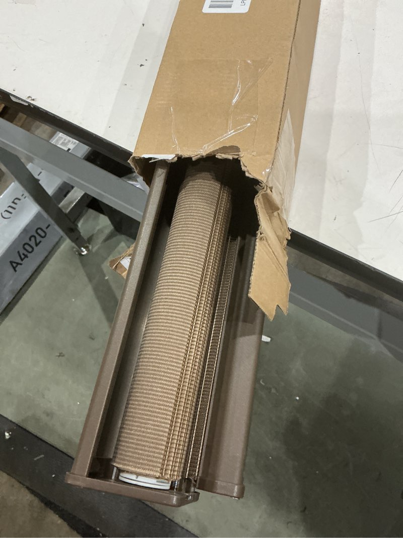 Condition photo showing Good Condition for joydeco cordless zebra blinds for windows, dual layer light control window blinds with light-proof aluminum cover, free-stop roller shades for home & office (coffee,38" w x 75" h) upgrade- coffee (aluminum cover) 38"w x 75"h