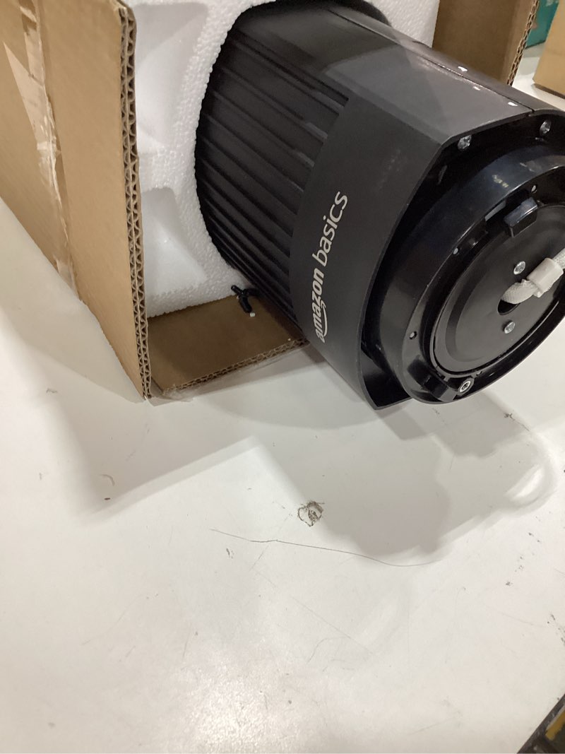 Condition photo showing Good Condition for amazon basics 28" 60-degree oscillating tower fan with powerful airflow for bedroom, living room, office, 3 speeds, mechanical control, air circulator, 35w, 27.8"h x 9.4"d x 9.4"w, black 28" - mechanical control