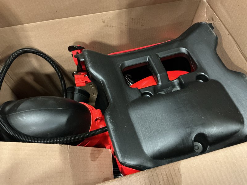 Condition photo showing As Is for craftsman gas powered backpack leaf blower, lightweight backpack blower, 220mph, 51cc, 2-cycle (cmxgaamr51bp)