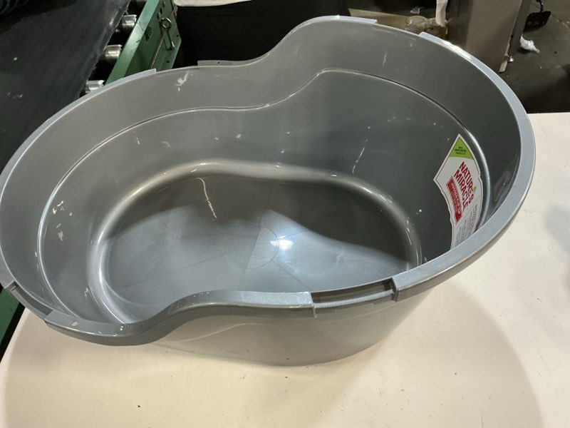 Condition photo showing As Is for ( incomplete ) nature’s miracle hooded flip top litter box for cats, with built-in odor control charcoal filter