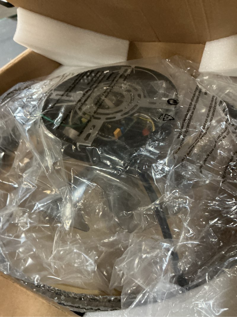 Condition photo showing Good Condition for LEDIARY Ceiling Fans with Lights and Remote, 20'' Low Profile Ceiling Fan with Light, 3000-6000K Dimmable Fandelier Ceiling Fans, Modern Flush Mount Fan Light for Bedroom with 6 Wind Speeds- Black Black 20 INCH