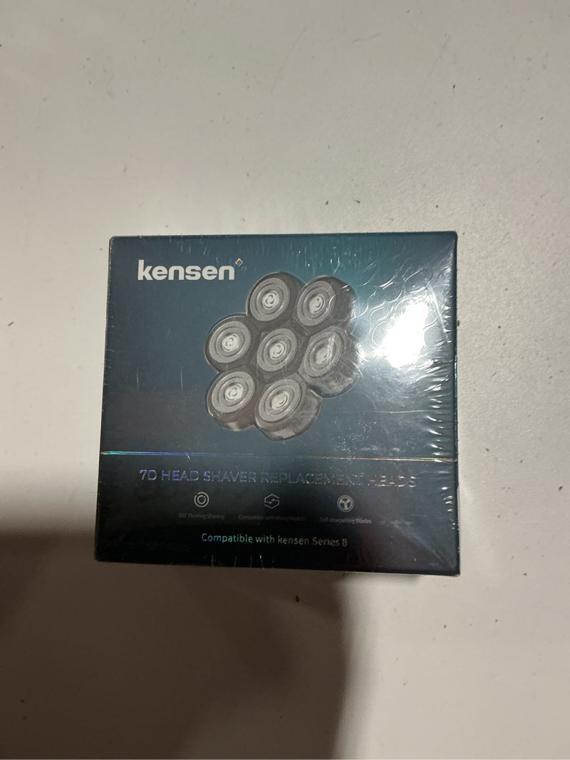 Condition photo showing New/Like New for kensen 7d head shaver replacement head - electric shaver replacement head 7 heads for bald men wet and dry compatible many models waterproof head razor black