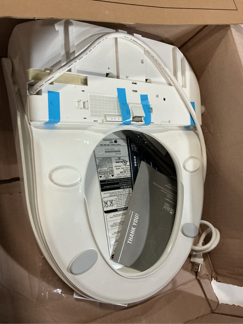 Condition photo showing Good Condition for bio bidet bliss bb1000 electric bidet toilet seat, warm water with air dryer, heated seat with slow close lid, remote control, elongated white elongated premium