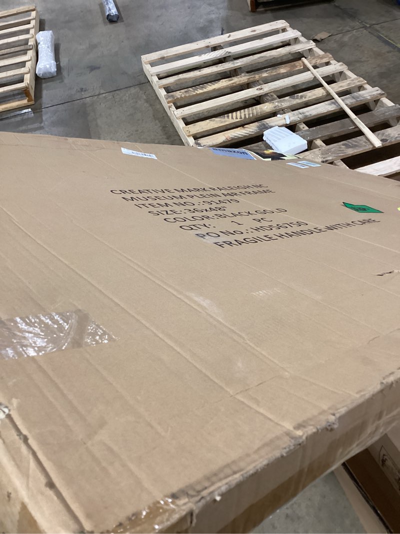 creative mark museum plein aire ornate picture frame - 36x48 - antique black w/gold - pack of 1, hig