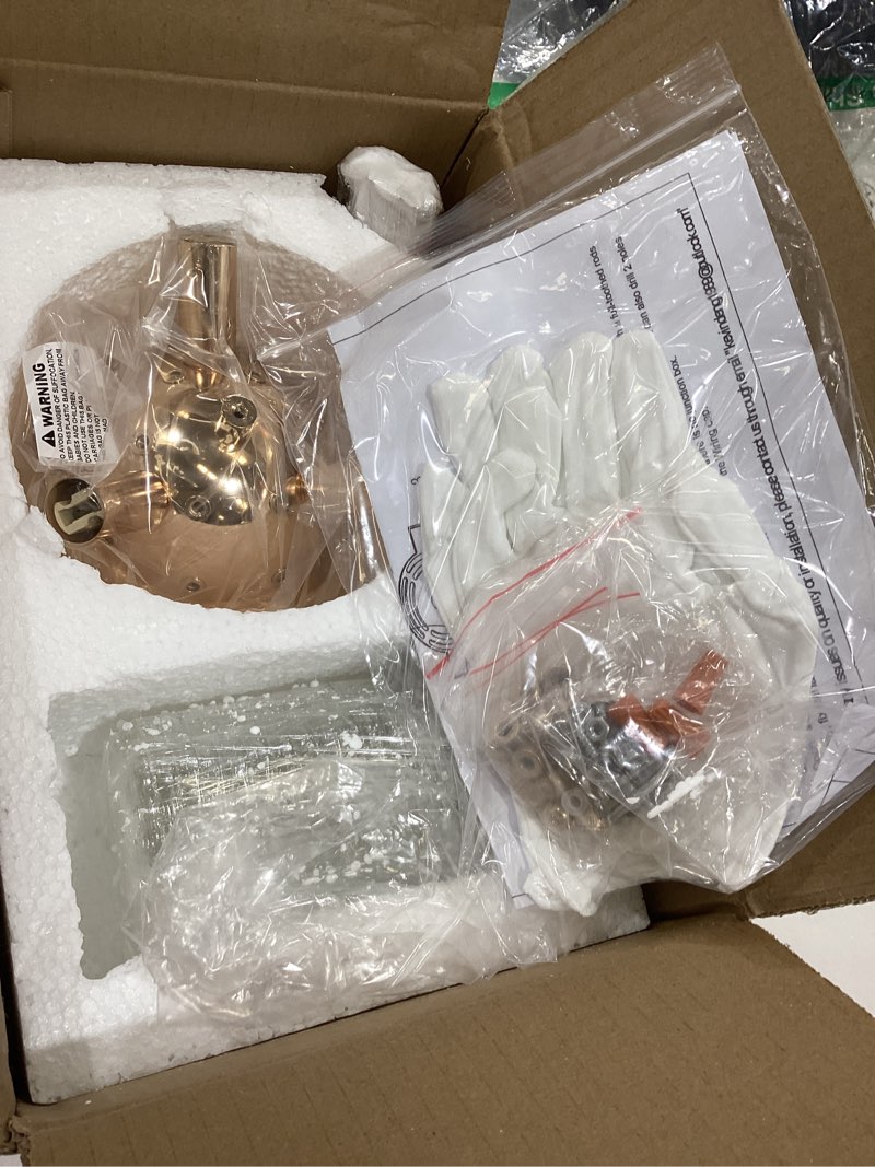 Condition photo showing Good Condition for cm mzy sputnik flush mount ceiling light, gold metal flower ceiling light fixtures, 3-light farmhouse close to ceiling lamp fixture for bedroom closet kitchen living room hallway(dia 13.8") flower flush mount / dia 13.8" gold