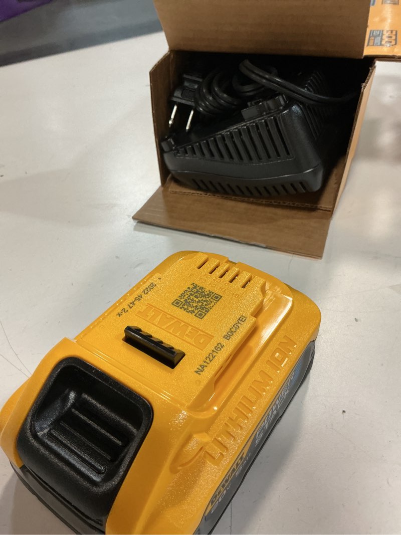 Condition photo showing Good Condition for DEWALT Powerstack 20V MAX Battery Starter Kit, Rechargeable, 5Ah, Lithium Ion (DCBP520C)