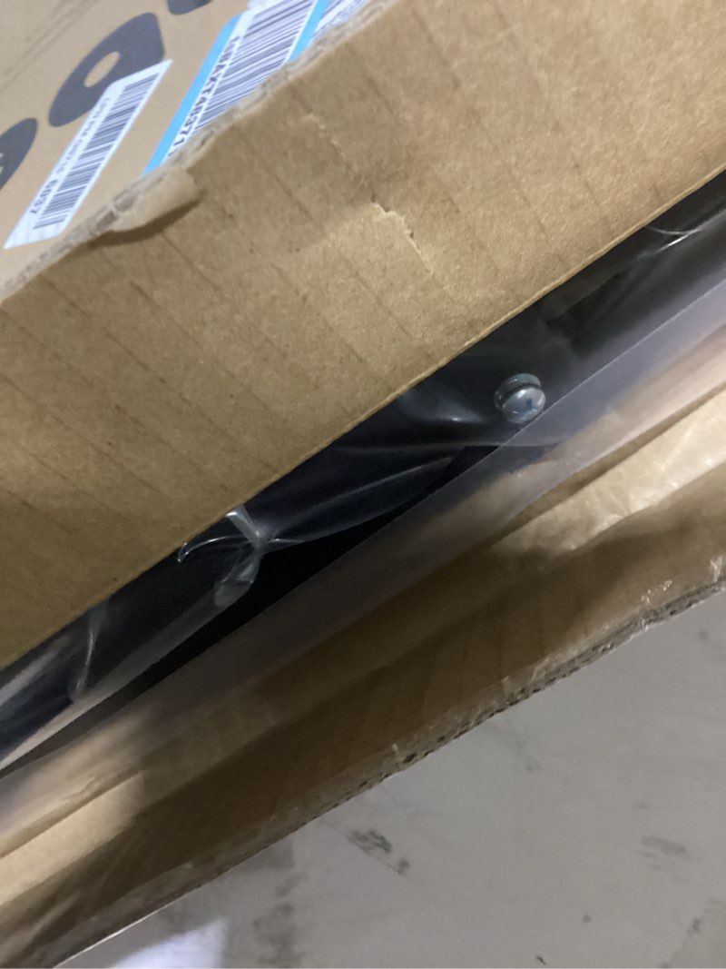 Condition photo showing As Is for babelio baby gate for stairs, kitchen & doorways, no bottom bar| one-handed operation| auto-close| hardware mount (drill needed) safety dog/pet gate (black - b17, 26-43" w, 28" h) black 28" h, 26-43" w-standard