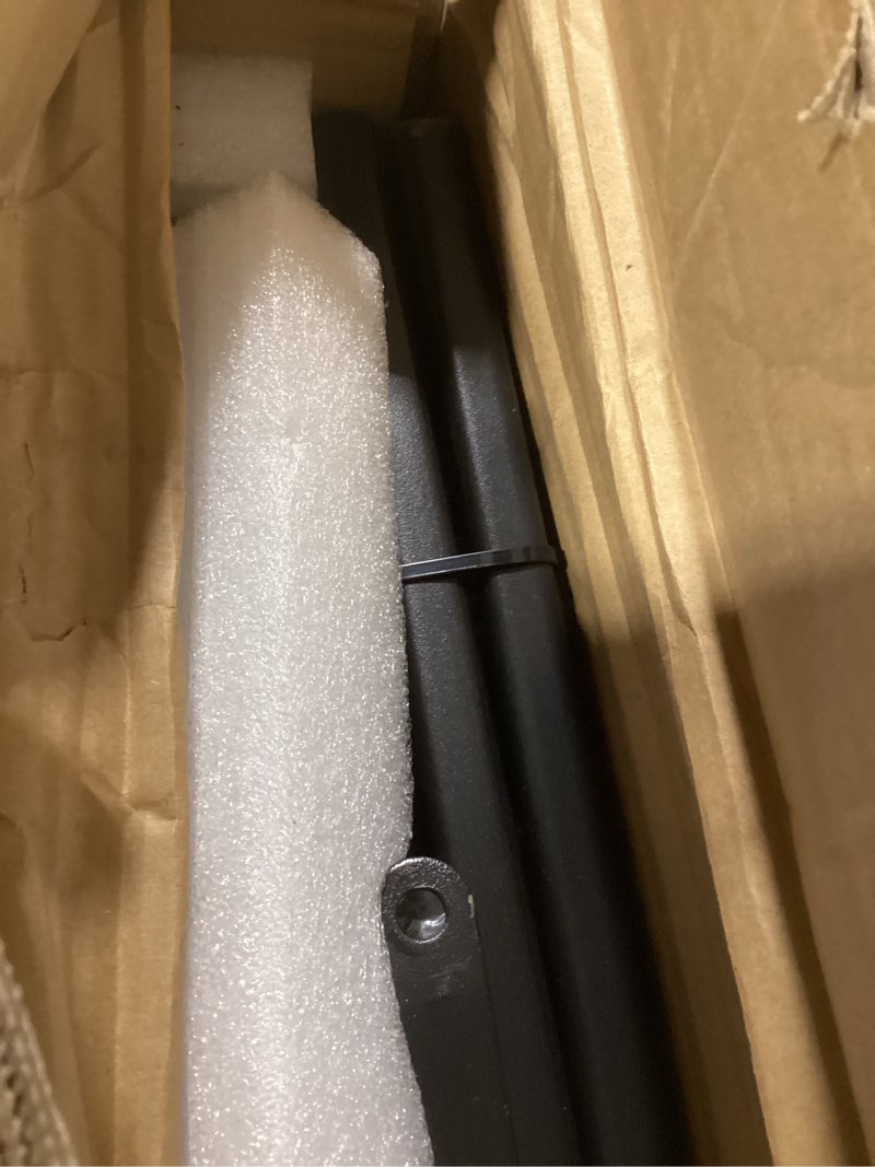 Condition photo showing New/Like New for Zinus ABEL 14 Inch Platform Bed Frame, Steel Slat Support, Easy Assembly, No Box Spring Needed, Eco Friendly WonderBox(TM) Packaging, Black, Queen Queen Bed Frame Only New Small Box