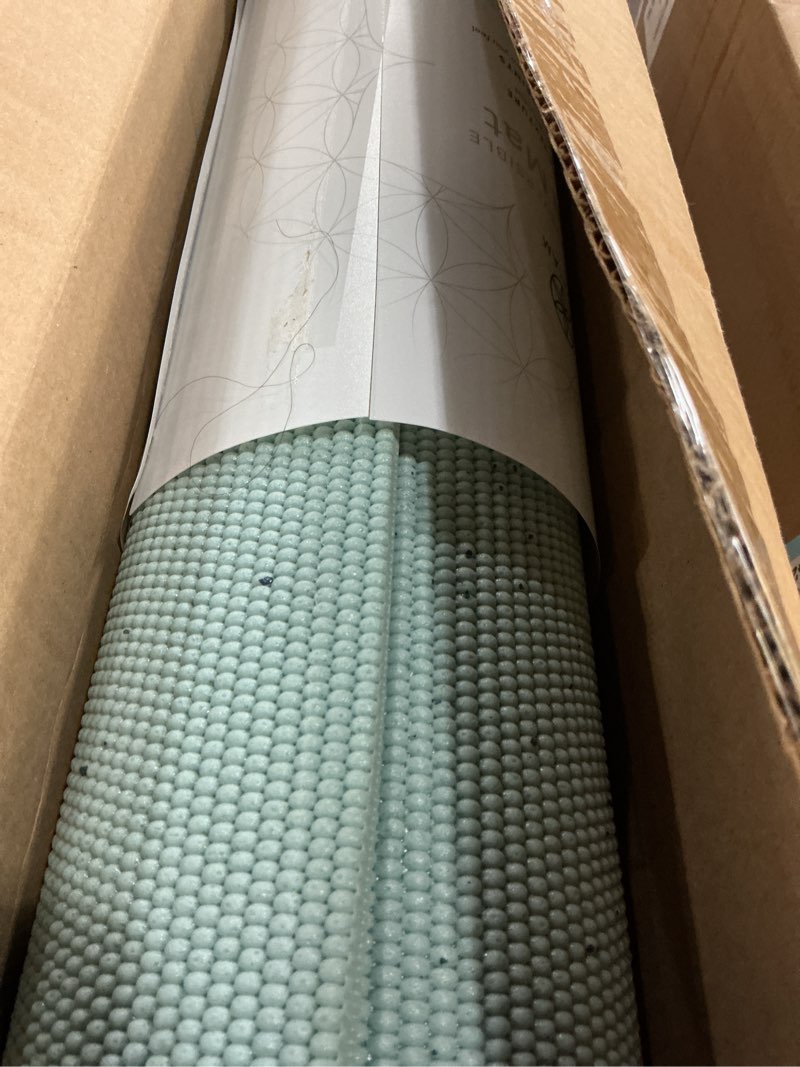 Condition photo showing As Is for gaiam yoga mat - premium print reversible extra thick non slip exercise & fitness mat for all types of yoga, pilates & floor workouts mandala trance
