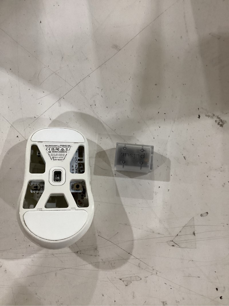 Condition photo showing Good Condition for pulsar gaming gears x2h crazylight wireless gaming mouse, ultra lightweight 1.30 oz (37g), optical switch, 32000 dpi, 750 ips, xs-1 sensor, 8k compatible (uyuni white) mini x2h crazylight uyuni white