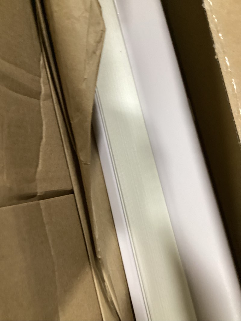 Condition photo showing Good Condition for lotus & windoware 2.5-inch cordless faux wood blind, plantation style, 17" wide x 72" long, smooth, bright white – for living room, bedroom, interior door windows bright white 17"w x 72"h