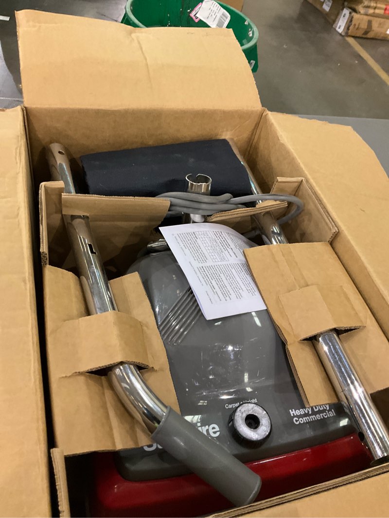 Condition photo showing As Is for Sanitaire SC679K Tradition Upright Commercial Bagged Vacuum, Red