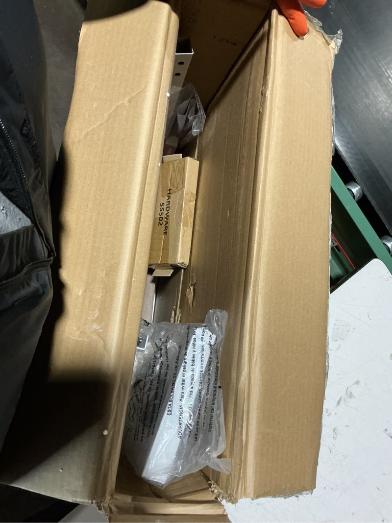 Condition photo showing Good Condition for nathan james theo 2-shelf industrial wall mount ladder, small computer or writing desk, rustic oak/white