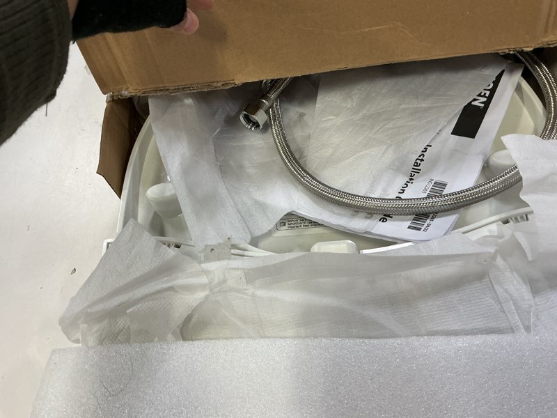 Condition photo showing As Is for Moen EB500-R 2-Series Standard Non-Electronic Bidet Seat for Round Toilets, White White EB500 - Round Non-Electric