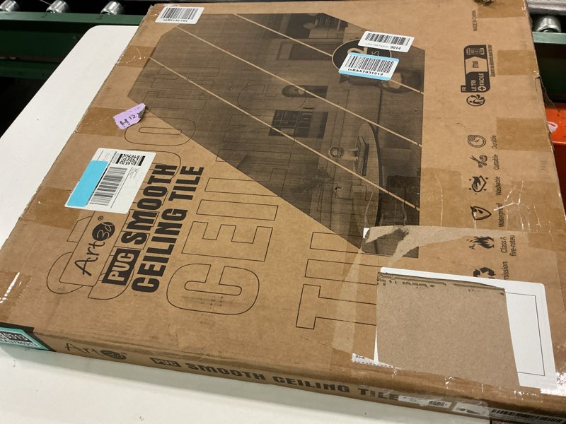 Condition photo showing New/Like New for Art3d 12-Pack Smooth Drop Ceiling Tile 2ft x 2ft - Fire-Rated, Waterproof, Reusable - Preimum PVC, No Sag and Breakage - Cover 48 Sq. Ft, White 24*24 12pcs White-1 12