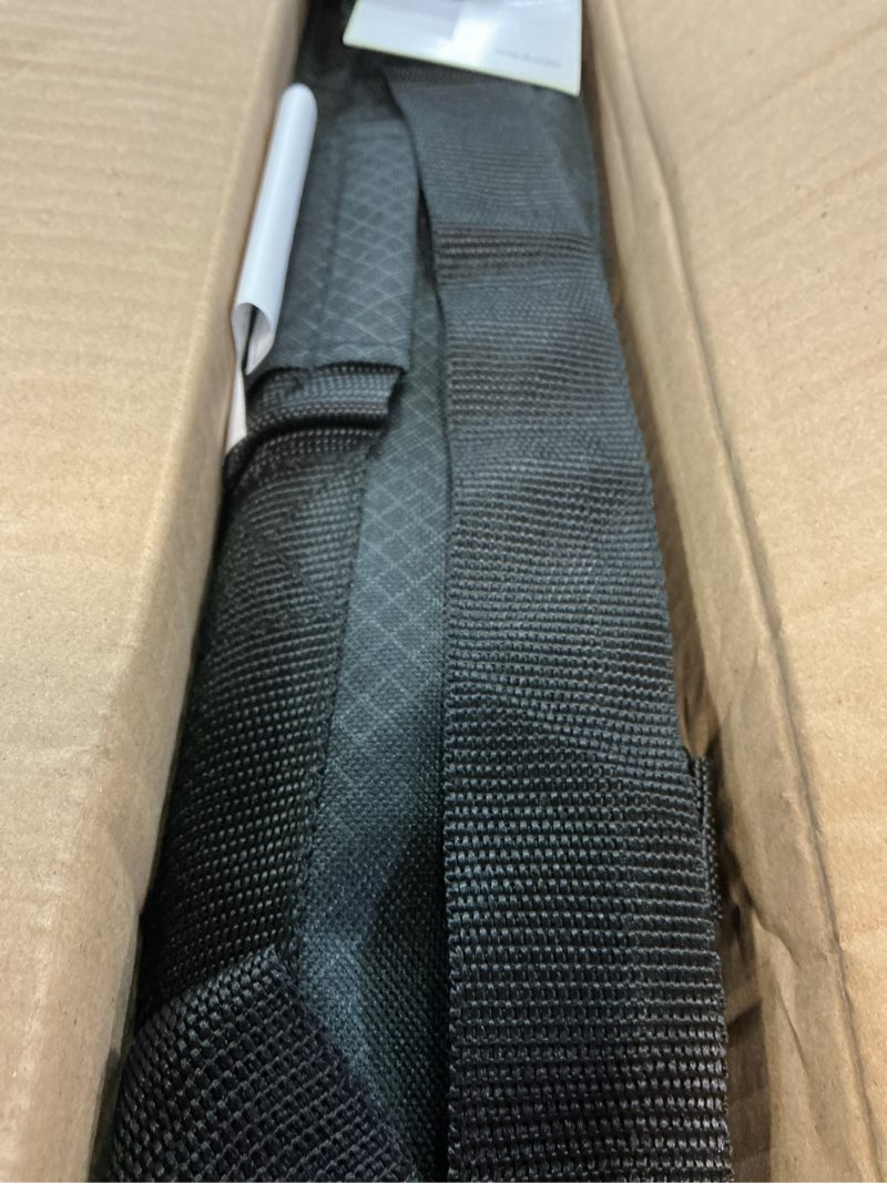 Condition photo showing New/Like New for let's camp folding stadium seat bleacher chair with cup holder, mesh bag and hide hooks, portable stadium chair with back and cushion black grey
