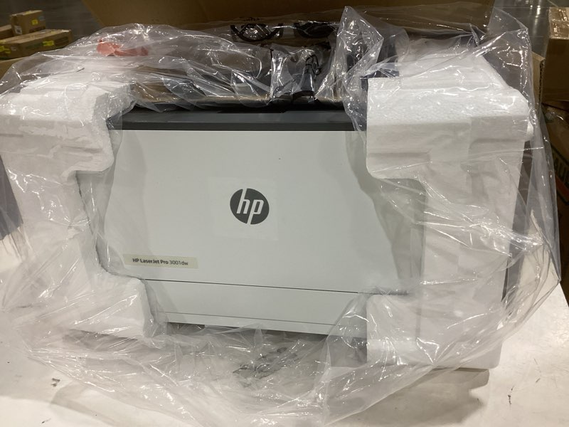 Condition photo showing As Is for hp laserjet pro 3001dw wireless black & white printer, best-for-office (3g65of)