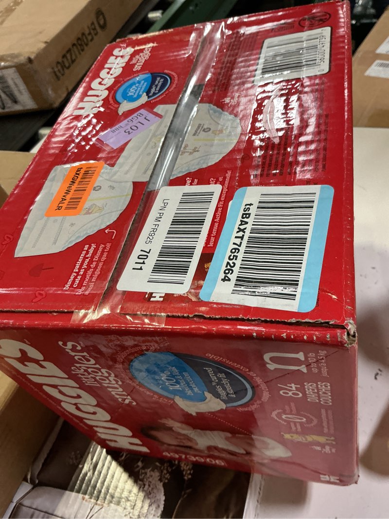 Condition photo showing New/Like New for huggies size newborn diapers, little snugglers baby diapers, size newborn (up to 10 lbs), 84 count, packaging may vary newborn 84