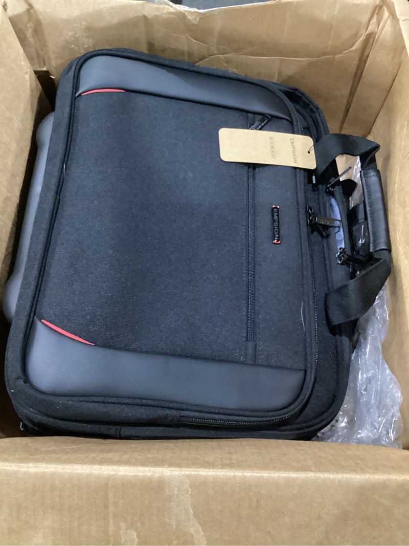 Condition photo showing Good Condition for empsign 17.3 inch rolling laptop bag, heavy-duty waterproof rolling computer bag, carry on briefcase with rfid blocking pocket, premium feel travel/work/business bags on wheels for women/men -black