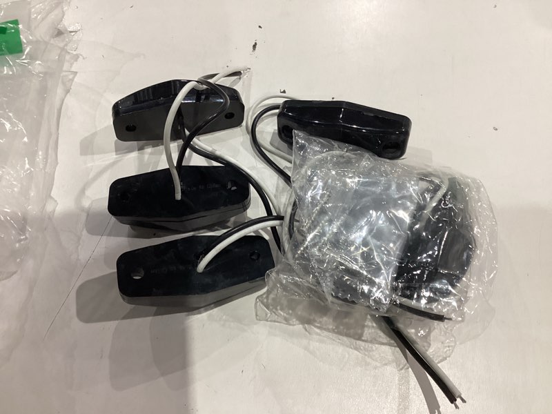 Condition photo showing As Is for Partsam 4pcs Amber + 2pcs Red Universal Trailer Smoked Side Marker Lights Surface Mount 2 Diodes, Sealed Mini LED Clearance or Identification Lights for Pickup Truck RV Camper (2.54" x 1.06")