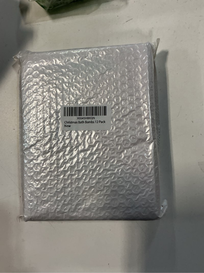 Condition photo showing New/Like New for Christmas Bath Bombs for Kids & Women, Handmade Bath Bomb Gift Set of 12 Festive Shapes, Perfect Stocking Stuffers for Teen Girls & Boys, Skin Care Bathbombs as Christmas Gifts for Kids Christmas 12 Pcs