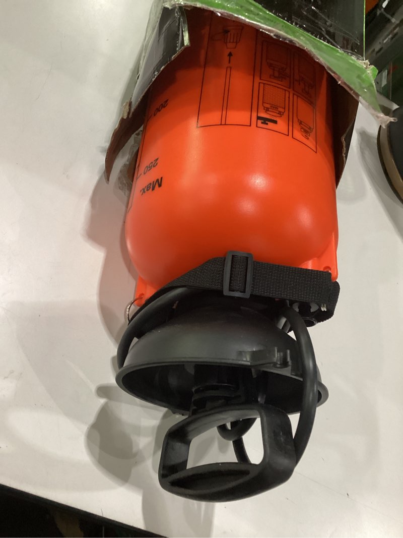 Condition photo showing Good Condition for vivosun pump sprayer 2 gallon, pressurized lawn & garden water spray bottle with adjustable shoulder strap, pressure relief valve, for spraying plants, garden watering and cleaning 2.1 gallons orange