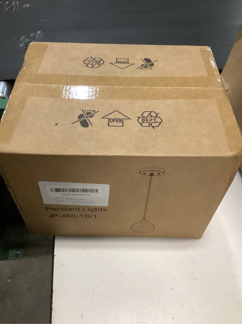 Condition photo showing New/Like New for LBSQJ Gray Green Glass Pendant Lights Kitchen Island Lighting Globe Pendant Light Fixtures Modern Pendant Lighting for Kitchen Island Bedroom Living Dining Room Light Fixture(5.9in, 1-Pack) Gray Green 1 Pack 5.9in