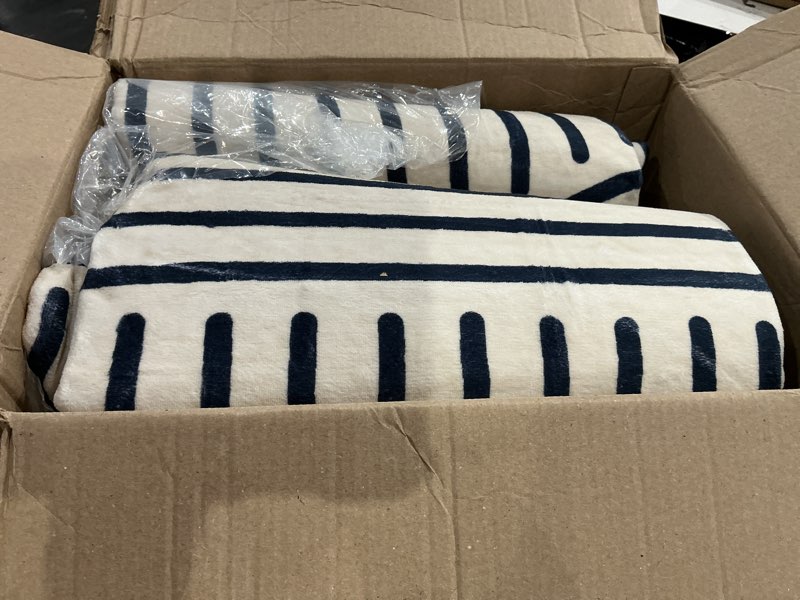 Condition photo showing As Is for luxrug washable area rug 8x10 soft large indigo boho rugs for living room | non-slip abstract bedroom rug ultra-thin modern rainbow low-pile carpet for dining room nursery room office home decor 8' x 10' (rectangular) indigo