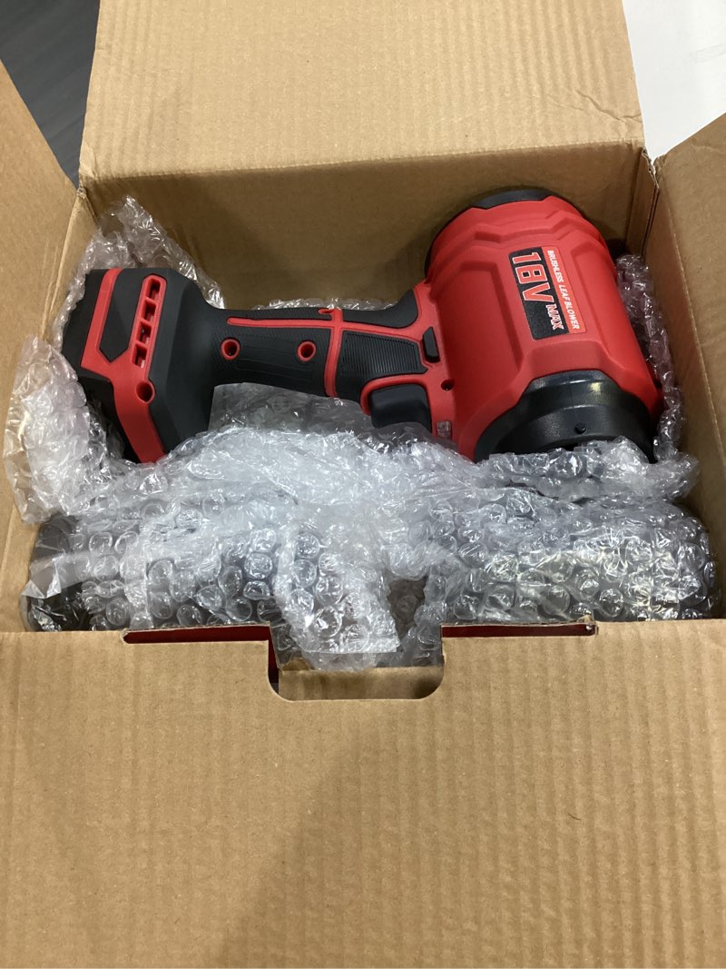 Condition photo showing Good Condition for cordless leaf blower for milwaukee 18v battery, 720-cfm 180-mph handheld electric brushless dust blower with light, battery powered leaf blowers for patio, lawn care, leaves (battery not included)