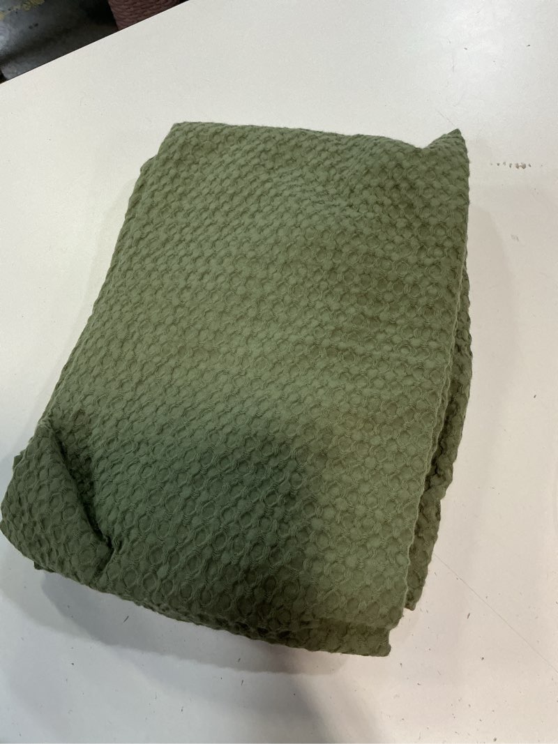 Condition photo showing New/Like New for organic luxe honeycomb sham set, king, olive