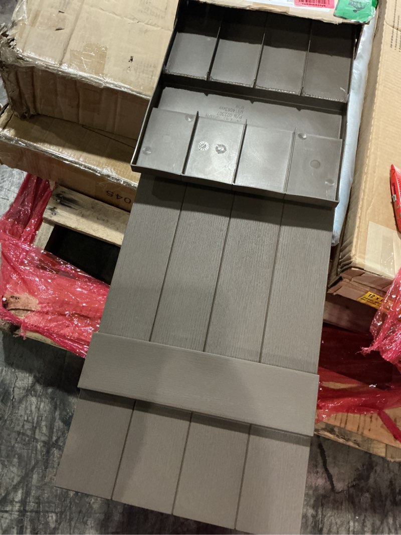 Condition photo showing As Is for Builders Edge 14\"W x 61\"H Shutters (Per Pair), 166 - Midnight Blue 61-in. H 166 - Midnight 