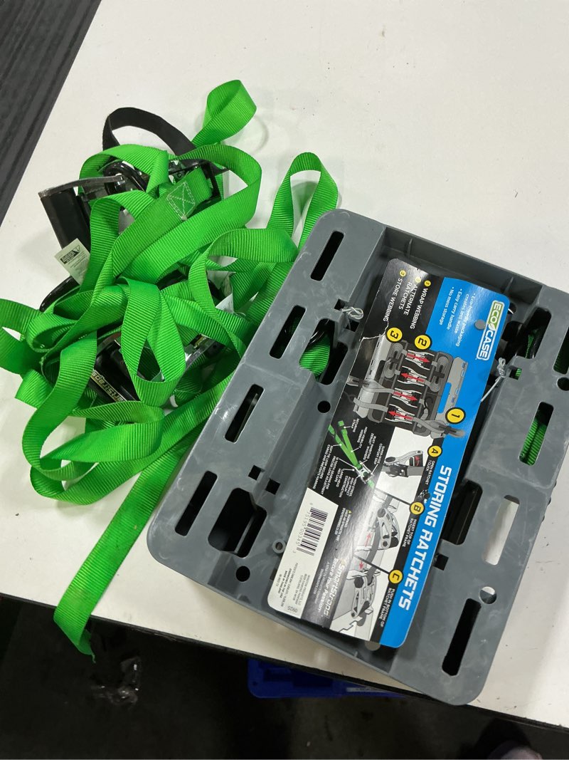 Condition photo showing As Is for smartstraps 1-in x 14-ft ratchet tie down 1500-lb break strength (4-pack)