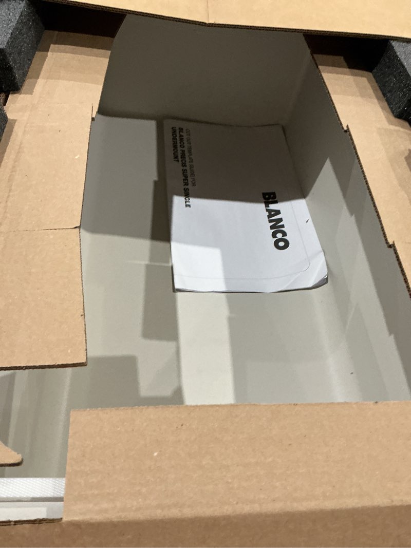 Condition photo showing Good Condition for blanco 443084 precis silgranit super single undermount kitchen sink 32" l x 19" w- soft white soft white 32" l x 19" w sink