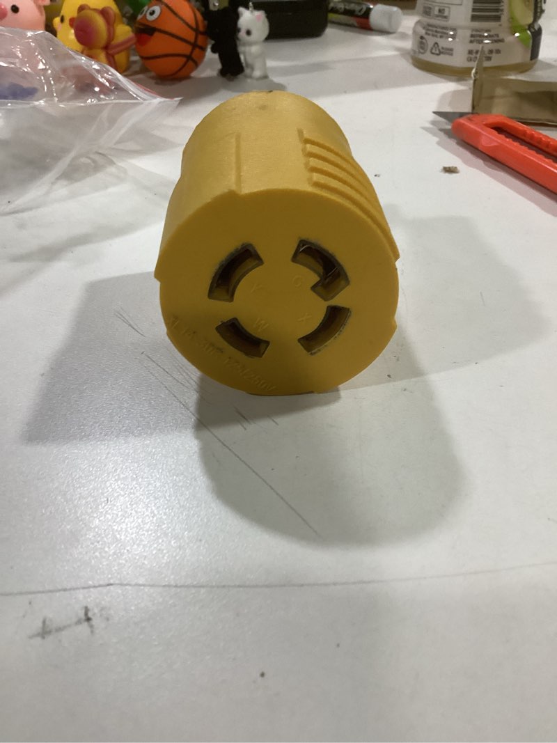 Condition photo showing Good Condition for (Similar to)MECMO Twist-Lock 30Amp to 110 Volt RV Adapter, NEMA 5-15P to L5-30R Electrical Power Plug, 125V 1875W, 15A Household Male to 30A Twist Lock Female for 3-Prong Locking RV Camper Generator Marine