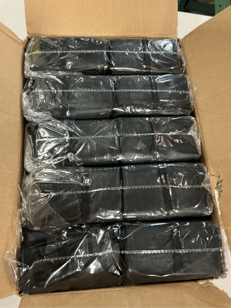 Condition photo showing New/Like New for 100 Pack Reusable Grocery Bags Bulk Polyester Shopping Bags Foldable Shopping Tote Pouch for Grocery 50 Lbs Washable(Black)